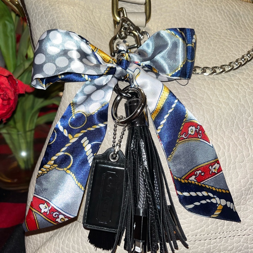 Coach Tag, Twilly & Tassel w/Charger Purse Charm
